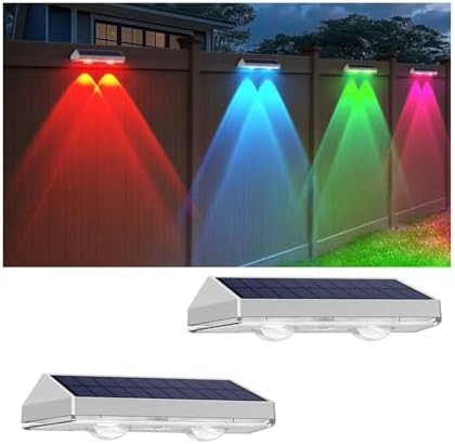 Solar Fence Lights Outdoor   2700/4000/6000K 3 Mode  8 Pack Solar Fence Lights Outdoor Waterproof LED  Fence Light Solar Powered for Outside  Backyard  Railing  Step  Patio Wall and Home Improvement