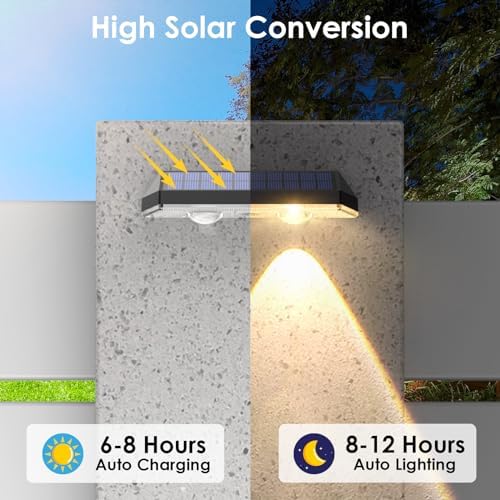 Solar Fence Lights Outdoor   2700/4000/6000K 3 Mode  8 Pack Solar Fence Lights Outdoor Waterproof LED  Fence Light Solar Powered for Outside  Backyard  Railing  Step  Patio Wall and Home Improvement