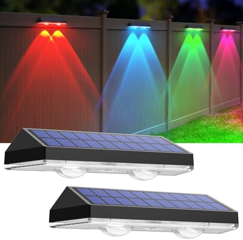 Solar Fence Lights Outdoor   2700/4000/6000K 3 Mode  8 Pack Solar Fence Lights Outdoor Waterproof LED  Fence Light Solar Powered for Outside  Backyard  Railing  Step  Patio Wall and Home Improvement