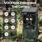 Solar Trail Camera WiFi 4K Wildlife 60MP Hunting Game Starlight Vision Dual Lens