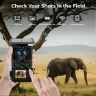 Solar Trail Camera WiFi 4K Wildlife 60MP Hunting Game Starlight Vision Dual Lens