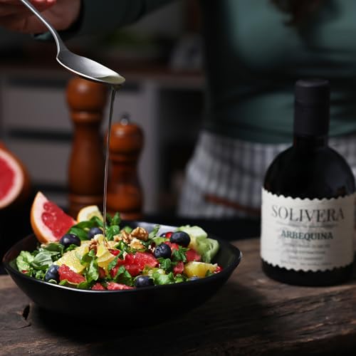 Solivera Arbequina Extra Virgin Olive Oil Cold Pressed  300  Polyphenols Rich  Single Origin Organic Olive Oil  Delicately Fruity  Hand Picked Early Harvest   16 8 fl  oz 