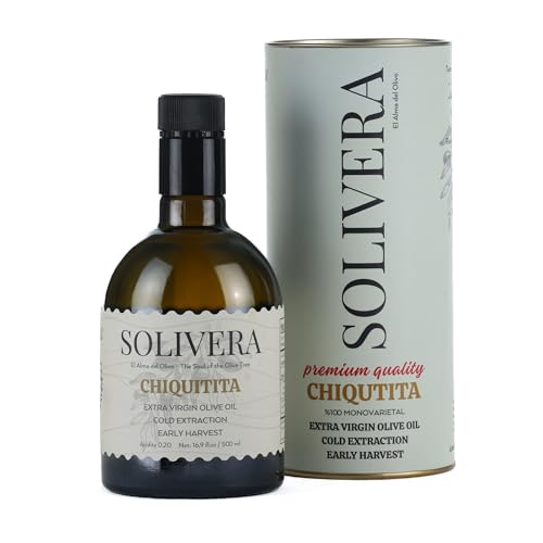 Solivera Arbequina Extra Virgin Olive Oil Cold Pressed  300  Polyphenols Rich  Single Origin Organic Olive Oil  Delicately Fruity  Hand Picked Early Harvest   16 8 fl  oz 