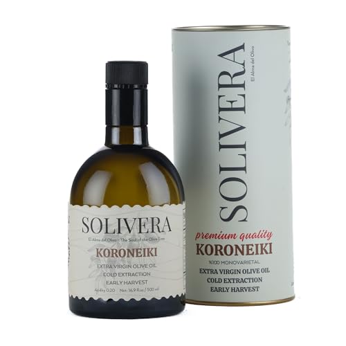Solivera Arbequina Extra Virgin Olive Oil Cold Pressed  300  Polyphenols Rich  Single Origin Organic Olive Oil  Delicately Fruity  Hand Picked Early Harvest   16 8 fl  oz 