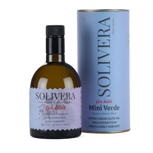 Solivera Arbequina Extra Virgin Olive Oil Cold Pressed  300  Polyphenols Rich  Single Origin Organic Olive Oil  Delicately Fruity  Hand Picked Early Harvest   16 8 fl  oz 