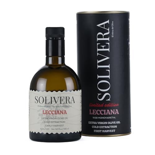 Solivera Arbequina Extra Virgin Olive Oil Cold Pressed  300  Polyphenols Rich  Single Origin Organic Olive Oil  Delicately Fruity  Hand Picked Early Harvest   16 8 fl  oz 