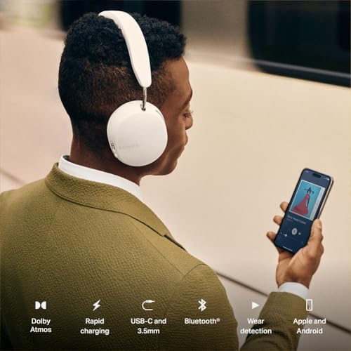 Sonos Ace   Noise Cancelling Wireless Over Ear Headphones with Bluetooth  30 Hour Battery Life  Spatial Audio  Dolby Atmos  Dynamic Head Tracking   Black