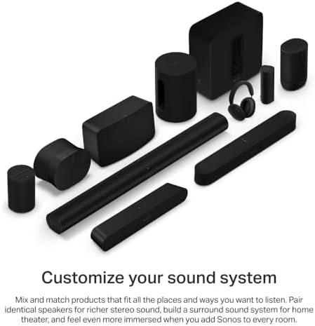 Sonos Beam Gen 2   Black   Soundbar with Dolby Atmos