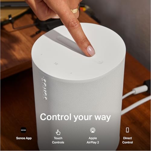Sonos Era 100 SL   Compact  Microphone Free Speaker with WiFi  Bluetooth   White