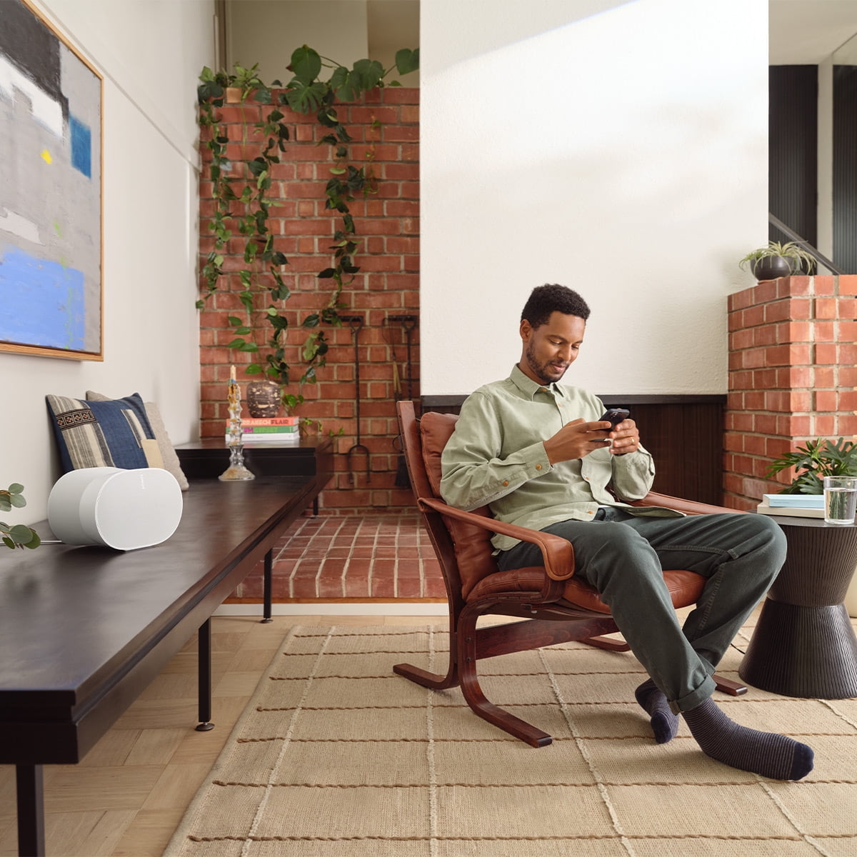 Sonos Altavoz Inteligente Inalámbrico Controlable por Voz Era 300 con Bluetooth, Tecnología de Afinación Acústica Trueplay y Alexa Integrada (Blanco)