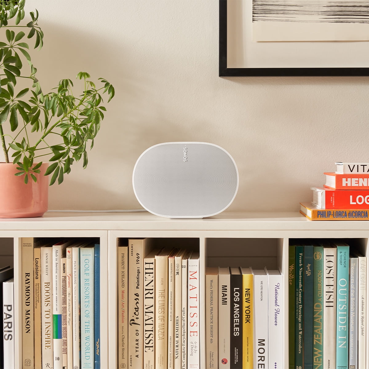 Sonos Altavoz Inteligente Inalámbrico Controlable por Voz Era 300 con Bluetooth, Tecnología de Afinación Acústica Trueplay y Alexa Integrada (Blanco)
