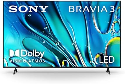 Sony 55 Inch 4K Ultra HD BRAVIA 3 LED Smart TV with Google TV  LED Flat Screen  Dolby Vision HDR  Google TV  Exclusive PS5 Features   K 55S30 