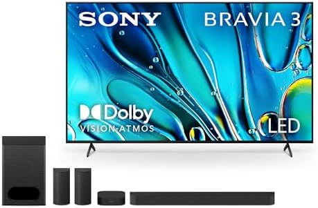 Sony 55 Inch 4K Ultra HD BRAVIA 3 LED Smart TV with Google TV  LED Flat Screen  Dolby Vision HDR  Google TV  Exclusive PS5 Features   K 55S30 