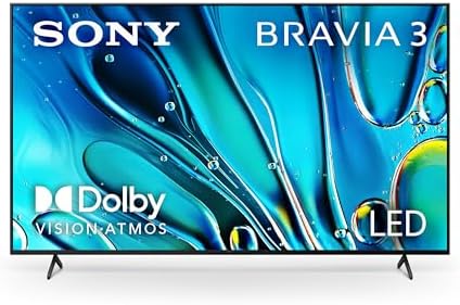 Sony 55 Inch 4K Ultra HD BRAVIA 3 LED Smart TV with Google TV  LED Flat Screen  Dolby Vision HDR  Google TV  Exclusive PS5 Features   K 55S30 
