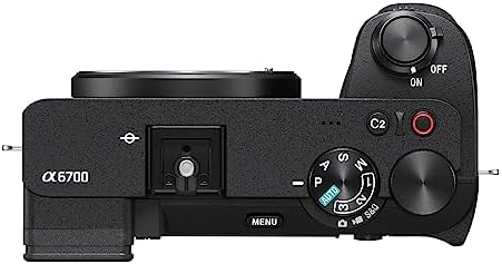 Sony Alpha 6700   APS C Interchangeable Lens Camera with 26 MP Sensor  4K Video  AI Based Subject Recognition  Log Shooting  LUT Handling and Vlog Friendly Functions  Black