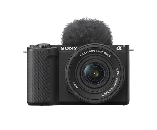 Sony Alpha ZVE10 II   APS C Interchangeable Lens Mirrorless Content Creators  Camera   Black   with Lens