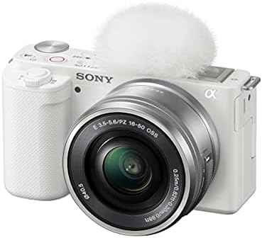 Sony Alpha ZV E10   APS C Interchangeable Lens Mirrorless Vlog Camera Kit   White