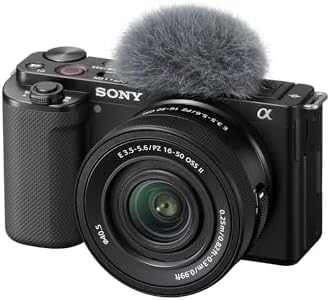 Sony Alpha ZV E10   APS C Interchangeable Lens Mirrorless Vlog Camera Kit   Black  Renewed