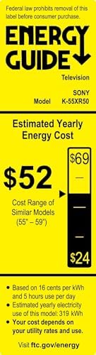 Sony BRAVIA 5 55 Inch TV  Mini LED  4K Smart Google TV  XR Processor with AI Technology 120hz Television with Dolby Vision/Atmos  Exclusive Features for PlayStation 5  K 55XR50  2025 Model