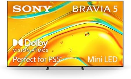 Sony BRAVIA 5 55 Inch TV  Mini LED  4K Smart Google TV  XR Processor with AI Technology 120hz Television with Dolby Vision/Atmos  Exclusive Features for PlayStation 5  K 55XR50  2025 Model
