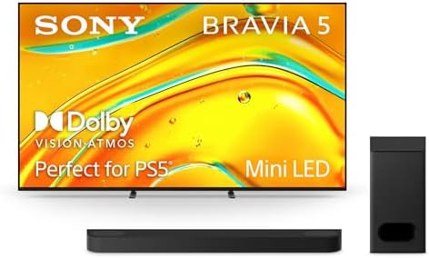 Sony BRAVIA 5 55 Inch TV  Mini LED  4K Smart Google TV  XR Processor with AI Technology 120hz Television with Dolby Vision/Atmos  Exclusive Features for PlayStation 5  K 55XR50  2025 Model