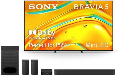 Sony BRAVIA 5 55 Inch TV  Mini LED  4K Smart Google TV  XR Processor with AI Technology 120hz Television with Dolby Vision/Atmos  Exclusive Features for PlayStation 5  K 55XR50  2025 Model