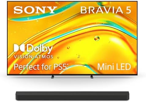 Sony BRAVIA 5 55 Inch TV  Mini LED  4K Smart Google TV  XR Processor with AI Technology 120hz Television with Dolby Vision/Atmos  Exclusive Features for PlayStation 5  K 55XR50  2025 Model