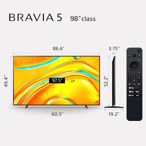 Sony BRAVIA 5 55 Inch TV  Mini LED  4K Smart Google TV  XR Processor with AI Technology 120hz Television with Dolby Vision/Atmos  Exclusive Features for PlayStation 5  K 55XR50  2025 Model