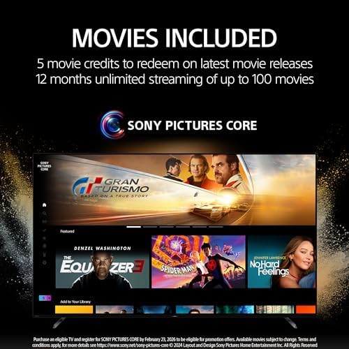 Sony BRAVIA 5 55 Inch TV  Mini LED  4K Smart Google TV  XR Processor with AI Technology 120hz Television with Dolby Vision/Atmos  Exclusive Features for PlayStation 5  K 55XR50  2025 Model