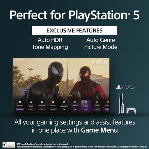Sony BRAVIA 5 55 Inch TV  Mini LED  4K Smart Google TV  XR Processor with AI Technology 120hz Television with Dolby Vision/Atmos  Exclusive Features for PlayStation 5  K 55XR50  2025 Model