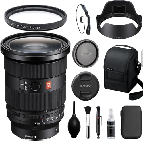 Sony FE 24 70mm f/2 8 GM II Autofocus Lens Bundled with 82mm UV Filter   Deluxe Cleaning Kit   Lens Pen   Cap Keeper   Microfiber Cleaning Cloth  6 Items 