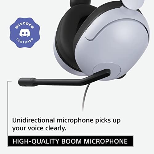 Sony INZONE H3 Wired Gaming Headphones With Mic  PS5 Headphones  Over Ear  Personalized 360 Spatial Sound  Discord Certified MDR G300  White 