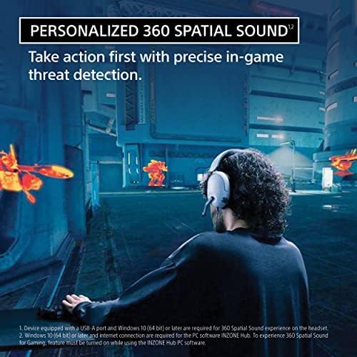 Sony INZONE H3 Wired Gaming Headphones With Mic  PS5 Headphones  Over Ear  Personalized 360 Spatial Sound  Discord Certified MDR G300  White 