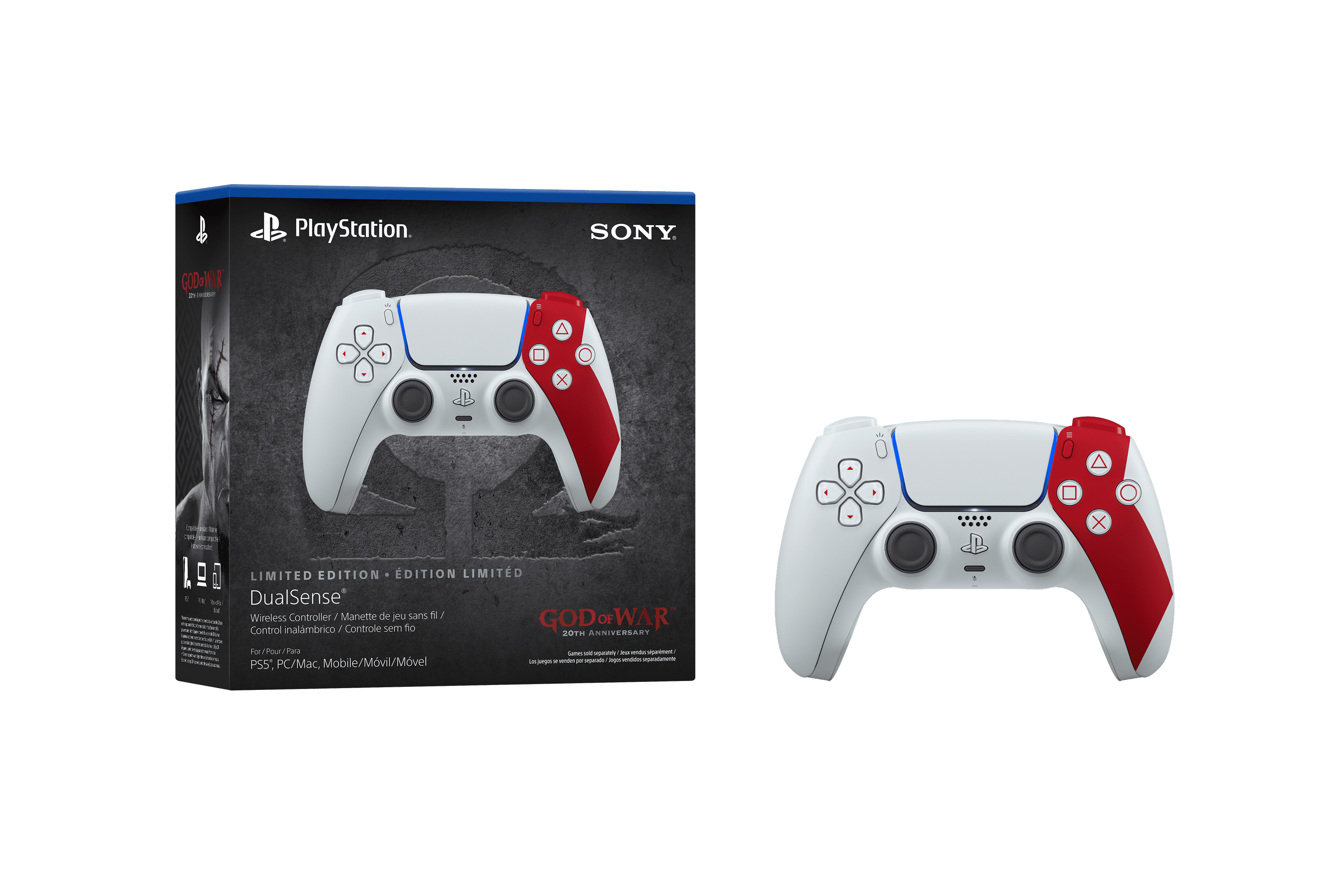 Sony PS5 DualSense Wireless Controller   God of War 20th Anniversary Limited Edition