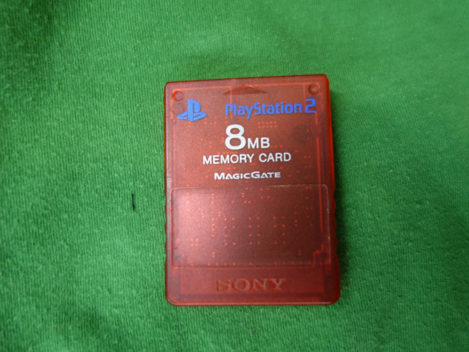 Sony PlayStation 2 Memory Card RED MagicGate 8MB SCPH 10020 Genuine NOT TESTED