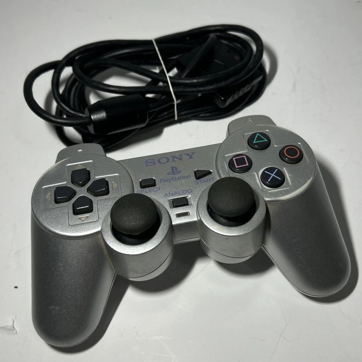 Sony PlayStation 2 Ps2 DualShock Controller Gray OEM SCPH 1200 Untested