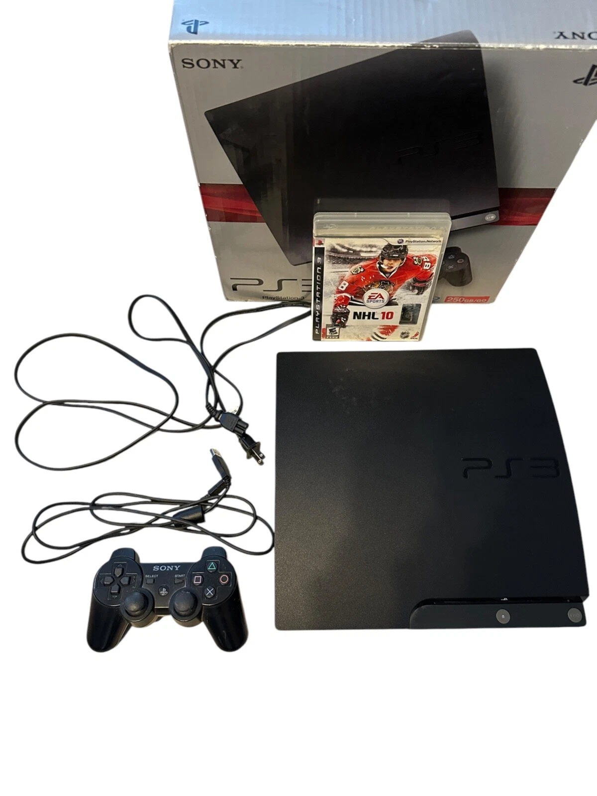 Sony PlayStation 3 Slim PS3 250GB CECH 2001B Gaming Console Bundle