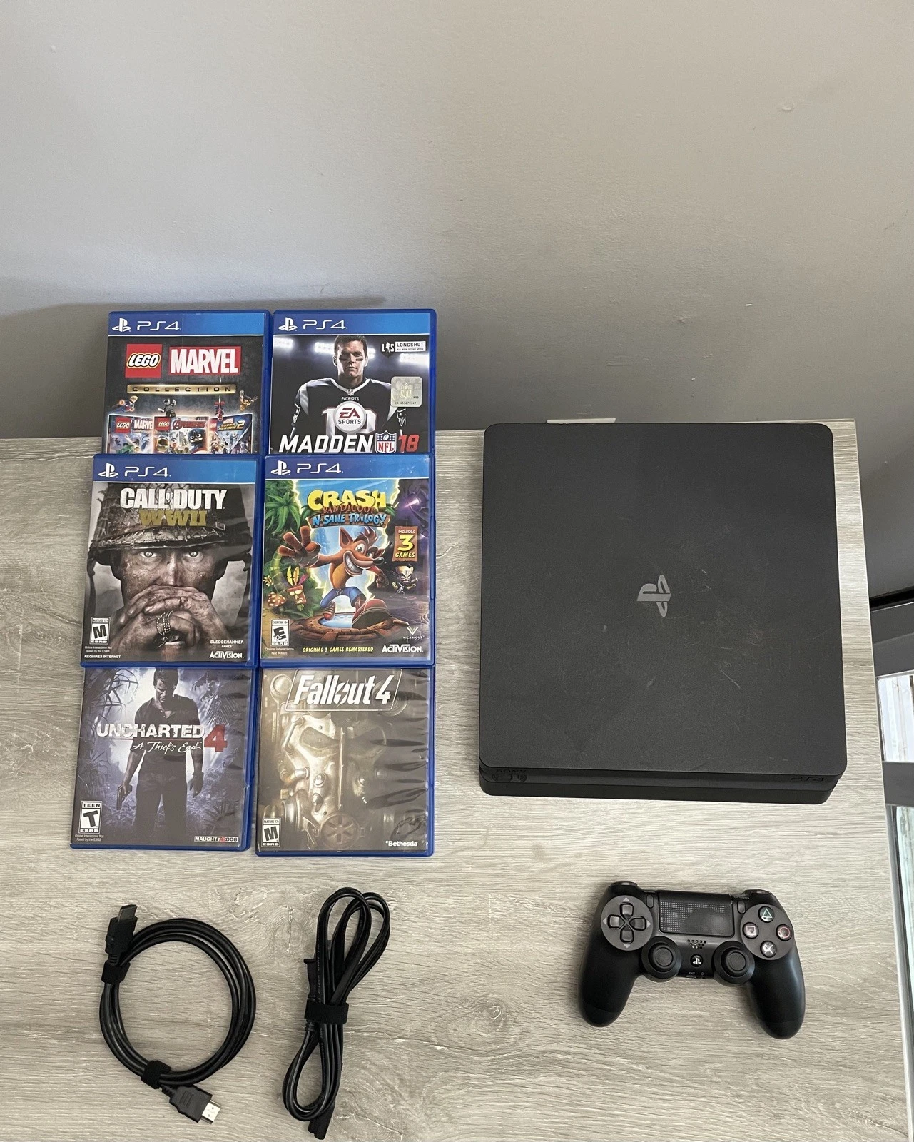 Consola Sony PlayStation 4 Slim PS4 de 1 TB con control y 6 juegos LIMPIA