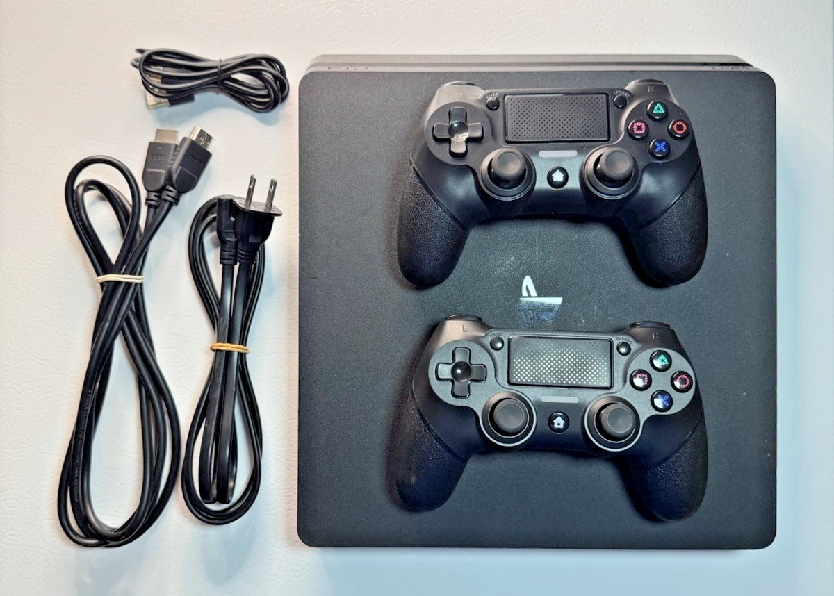 Sony PlayStation 4 Slim 500gb PS4 CUH 2015A Console Bundle 2 Controllers 2 Games
