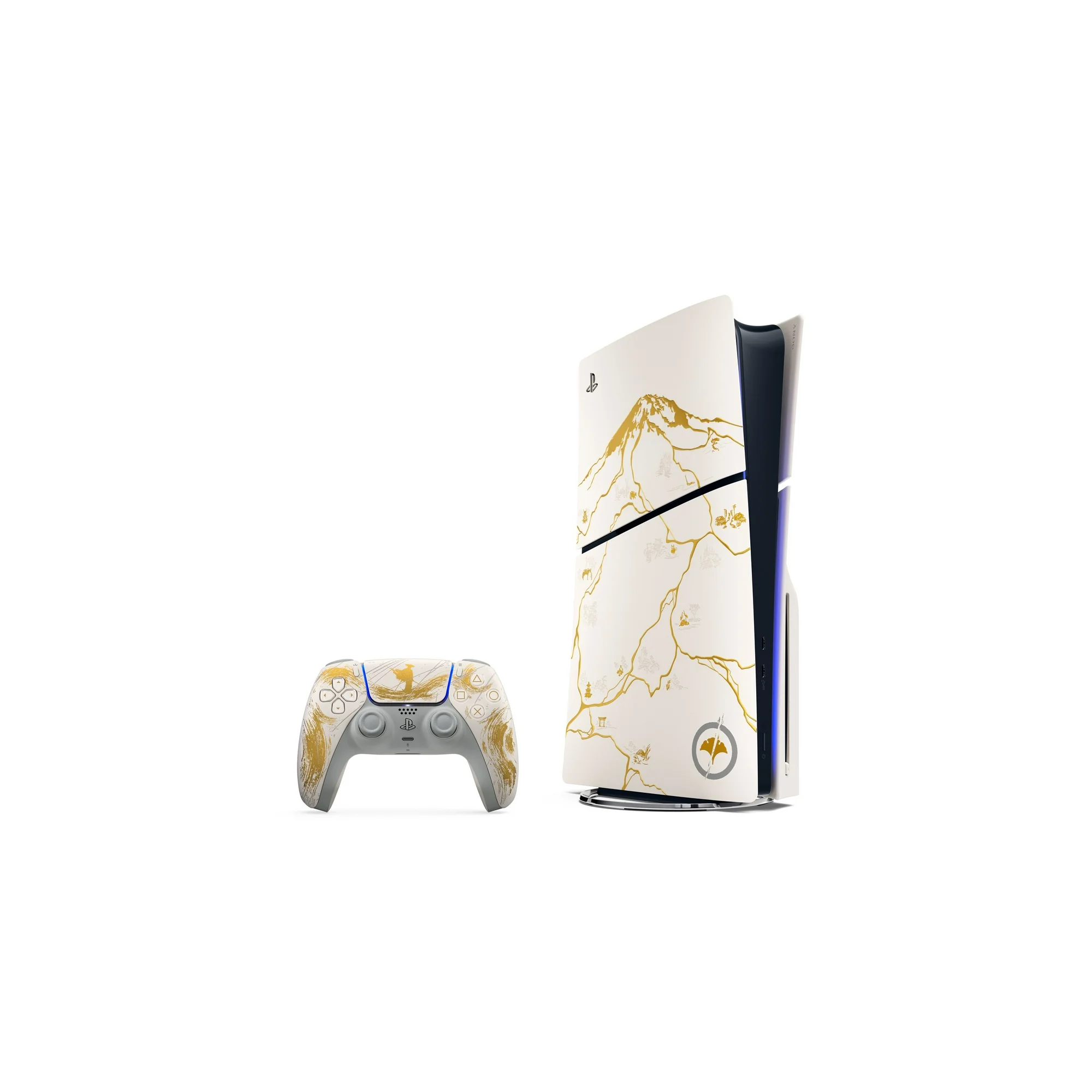 Sony PlayStation 5 Disc Ghost of Yotei Gold Limited Edition Slim Console   Next Gen 4K Gaming  Ultra HD Blu ray  1TB SSD Storage  Lightweight & Compact Design  Backward Compatible