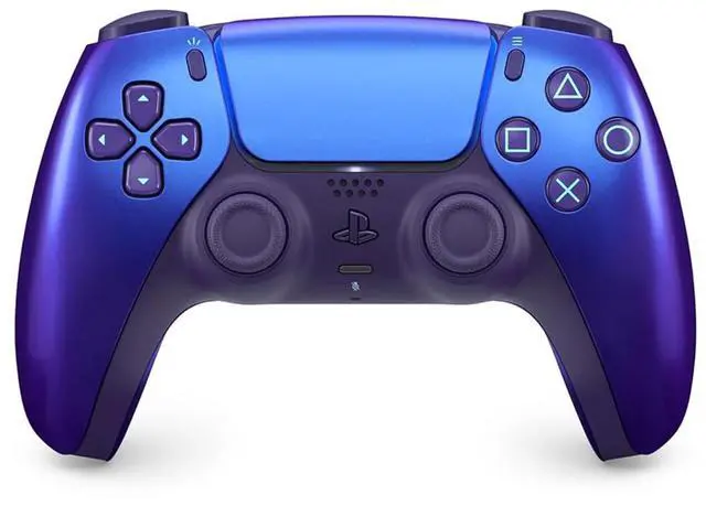Sony PlayStation 5 Slim Digital with Extra Chroma Indigo Controller  Dual Charging Dock and MightySkins Decal Voucher
