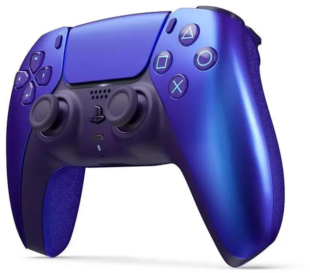 Sony PlayStation 5 Slim Digital with Extra Chroma Indigo Controller  Dual Charging Dock and MightySkins Decal Voucher