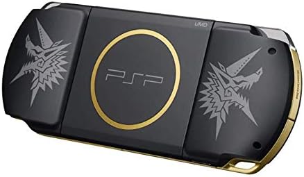 Sony Playstation Portable  PSP  3000 Series Handheld Gaming Console System   Black/Gold Monster Hunter Limited Edition  Renewed