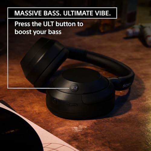 Sony ULT WEAR Over Ear Noise Canceling Bluetooth Headphones with Alexa Built in  Comfortable Design  30 Hour Battery  Massive Bass  & Signature Noise Canceling Found in 1000X Series  Off White