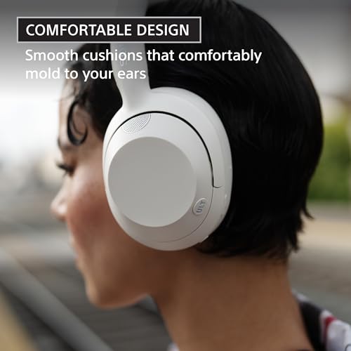 Sony ULT WEAR Over Ear Noise Canceling Bluetooth Headphones with Alexa Built in  Comfortable Design  30 Hour Battery  Massive Bass  & Signature Noise Canceling Found in 1000X Series  Off White