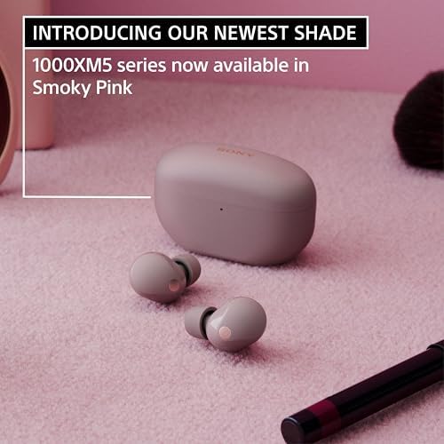 Sony WF 1000XM5 Premium Noise Cancelling Truly Wireless Bluetooth Earbuds & in Ear Headphones with Alexa Built in  Smoky Pink