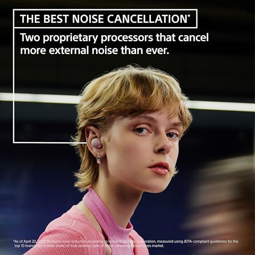 Sony WF 1000XM5 Premium Noise Cancelling Truly Wireless Bluetooth Earbuds & in Ear Headphones with Alexa Built in  Smoky Pink