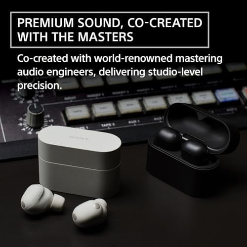 Sony WF 1000XM6 The Best Truly Wireless Noise Cancelling Earbuds  2026 Model   Bluetooth in Ear Headphones  with Studio Quality Sound  Up to 24 Hours of Battery Life  Platinum Silver