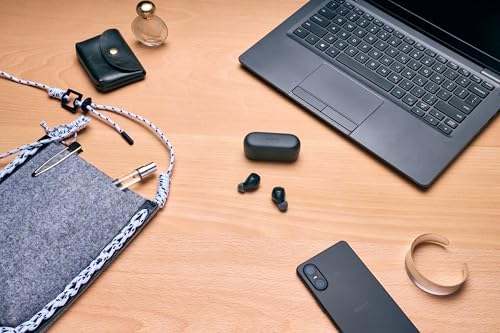 Sony WF-C510 Auriculares intrauditivos verdaderamente inalámbricos con batería de hasta 22 horas, conexión multipunto, micrófono y resistencia al agua IPX4, color negro