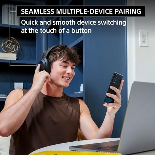 Sony - WH-1000XM4 - Audífonos inalámbricos de diadema con cancelación de ruido prémium, con micrófono para llamadas telefónicas y control por voz de Alexa - Negro, WH1000XM4